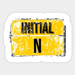 For initials or first letters of names starting with the letter N Sticker